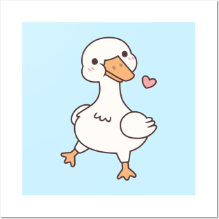 Cute Happy Goose Waddling Posters and Art